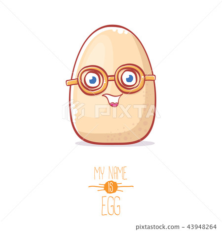 cute white egg cartoon kawaii character isolated on white background. My name is egg vector concept cute white egg cartoon kawaii character isolated on white background. My name is egg vector concept 43948264