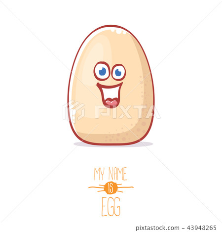 cute white egg cartoon kawaii character isolated on white background. My name is egg vector concept cute white egg cartoon kawaii character isolated on white background. My name is egg vector concept 43948265