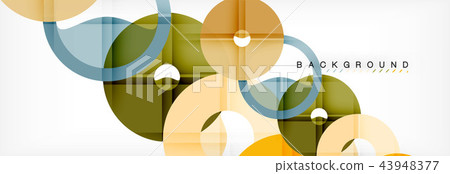 Colorful rings on grey background, modern geometric pattern design. Vector business or technology Colorful rings on grey background, modern geometric pattern design. Vector business or technology 43948377