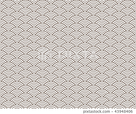 Japanese style wave pattern - Stock Illustration [43948406] - PIXTA