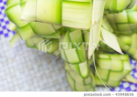 Ketupat or rice dumpling dish 43948636