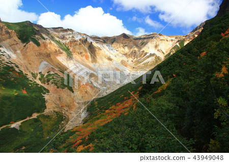 秋天十胜山脈Ansei火山口 43949048