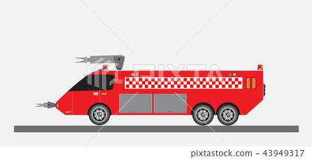 Airport Fire Truck Vector - Stock Illustration [43949317] - PIXTA