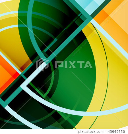 Creative circles geometric abstract background with 3d effect Creative circles geometric abstract background with 3d effect 43949550