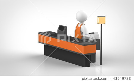 超市的收銀台 43949728