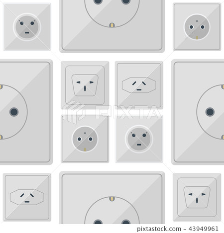 Electric plugs stack outlet illustration energy socket electrical outlets plugs european and usa 43949961