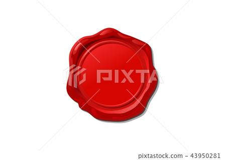 vector wax seal stamp shape 43950281