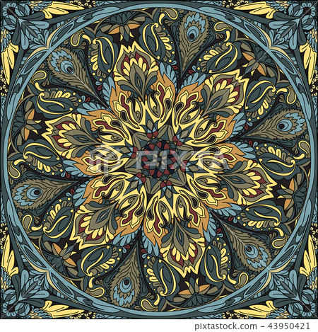 vector seamless mandala 43950421