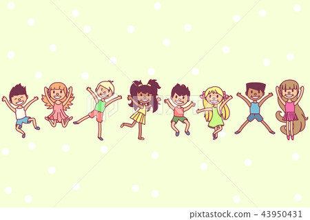 vector playing kids background vector playing kids background 43950431