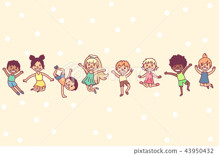vector playing kids background 43950432