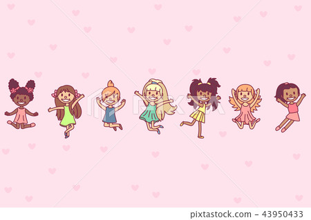 vector playing kids background vector playing kids background 43950433