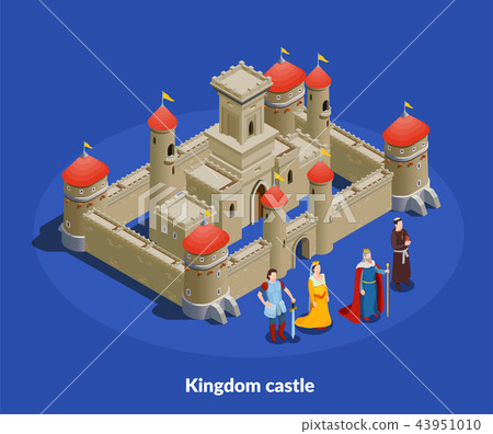 Medieval Castle Isometric Cimposition  43951010