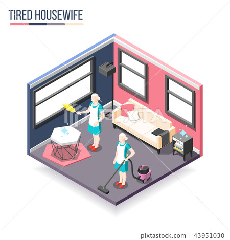Tortured Housewife Isometric Composition  43951030