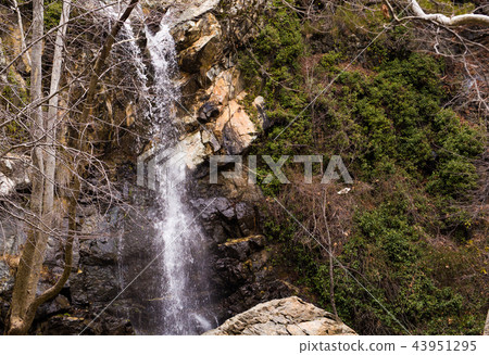 Autumn waterfall with rocks and leaves in Troodos mountains in Cyprus 43951295