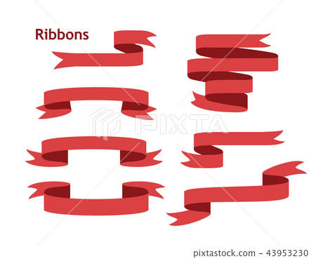 Blue ribbon banners set. Isolated on white background Blue ribbon banners set. Isolated on white background 43953230