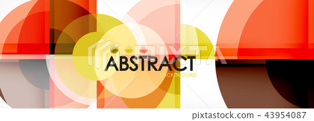 Abstract background - multicolored circles, trendy minimal geometric design Abstract background - multicolored circles, trendy minimal geometric design 43954087