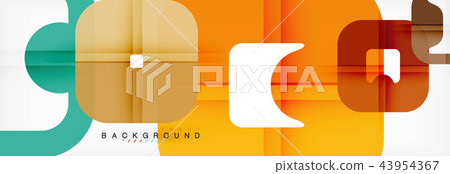 Square geometric background, multicolored template for business or technology presentation or web 43954367