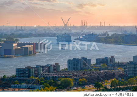 View of Rotterdam city and Nieuwe Maas river View of Rotterdam city and Nieuwe Maas river 43954831