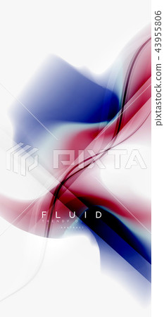 Mixing liquid color flow abstract background. Trendy abstract layout template for business or 43955806