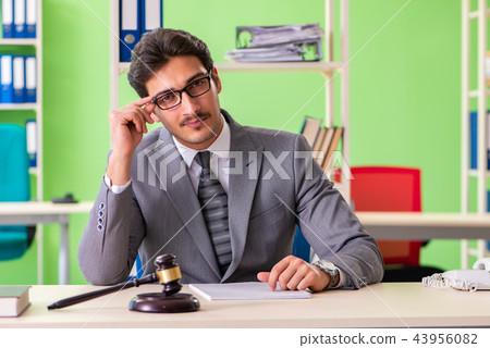 Young handsome lawyer working in the office Young handsome lawyer working in the office 43956082