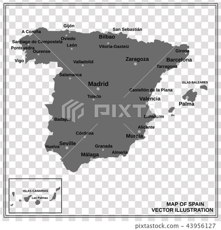 Spain map. Vector. Spain map. Vector. 43956127