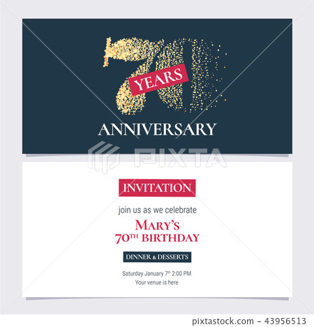 70 years anniversary vector illustration 43956513