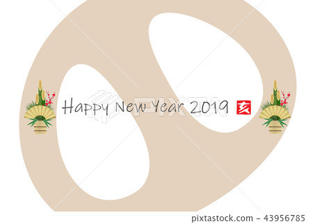 2019 Year's card 2019 Year's card 43956785