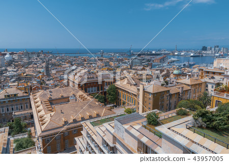 Genoa city under blue sky Genoa city under blue sky 43957005