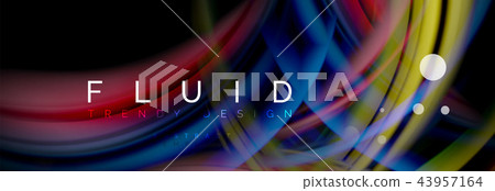 Flowing glowing color motion concept, trendy abstract layout template for business or technology Flowing glowing color motion concept, trendy abstract layout template for business or technology 43957164