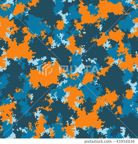 Fashion camo. Colorful camouflage vector pattern. Seamless fabric design 43958836