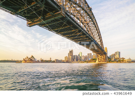 Golden sunrise at Sydney city skyline.  Golden sunrise at Sydney city skyline.  43961649