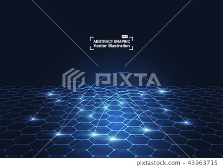 Abstract technology blue hexagons pattern - Stock Illustration ...