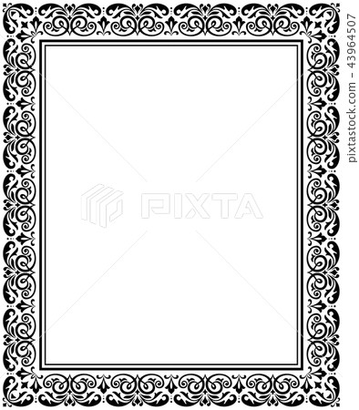 Decorative frame Elegant element for design  43964507