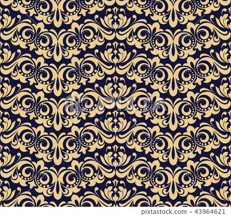 Floral pattern. Vintage wallpaper in the Baroque  43964621