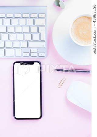 Home office desk with phone Home office desk with phone 43965156