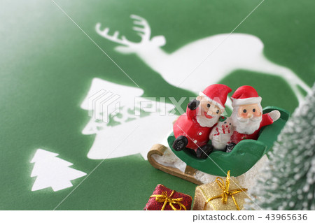 模板背景上的聖誕雜貨圖像 43965636