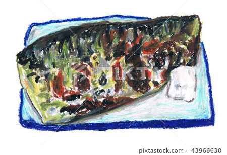 與鹽的烤鯖魚 43966630