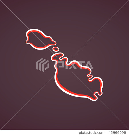 Malta Outline Map Stock Illustration 43966996 Pixta