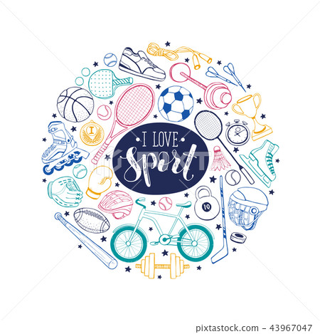 Sport Circle Comosition 43967047