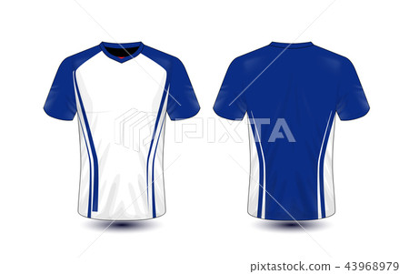 White and blue layout e-sport t-shirt design 43968979