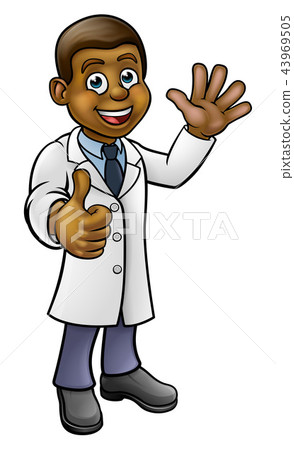 Cartoon Scientist Doctor or Lab Tech 43969505