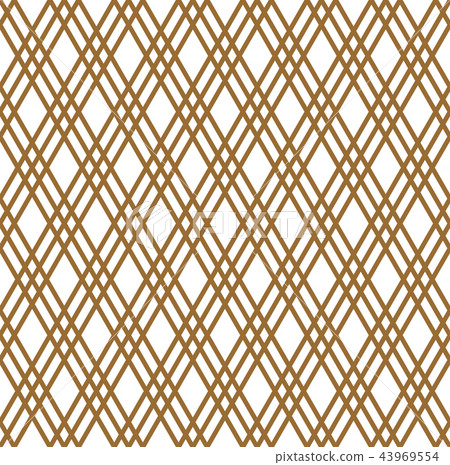 Seamless japanese pattern shoji kumiko in brown Seamless japanese pattern shoji kumiko in brown 43969554