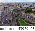 Aerial view of Saint Petersburg Kazan Cathedral 43970193