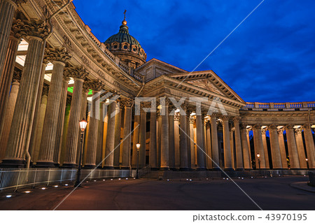 Kazan Cathedral at night, Saint Petersburg, Russia 43970195