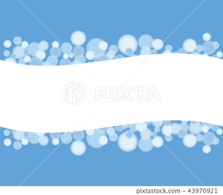 Bubbles frame illustration blue curve 43970921
