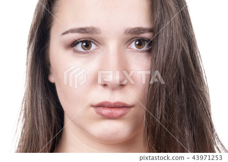 Portrait of a sad girl close-up 43971253