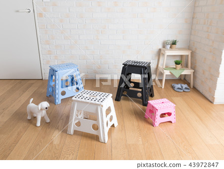 Folding stool furniture made of plastic Folding stool furniture made of plastic 43972847