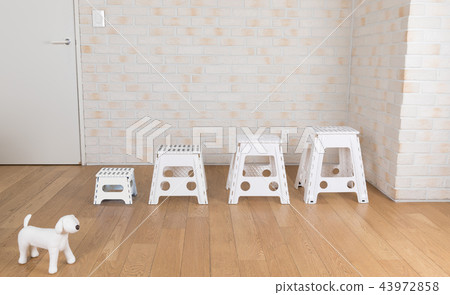 Folding stool furniture made of plastic 43972858