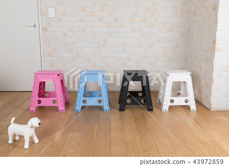 Folding stool furniture made of plastic 43972859
