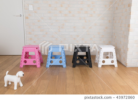 Folding stool furniture made of plastic 43972860